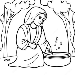 Woman At The Well Coloring Pages