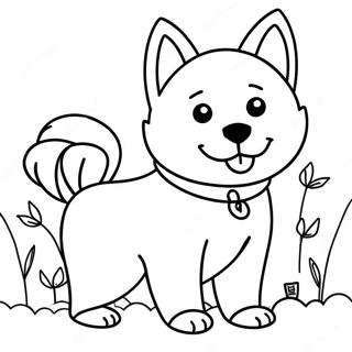 Shiba Inu Coloring Page 62353-49334