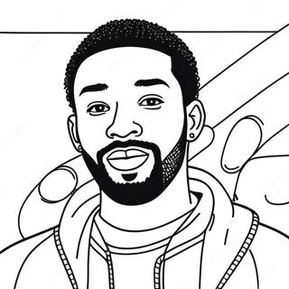 Brent Faiyaz Coloring Pages