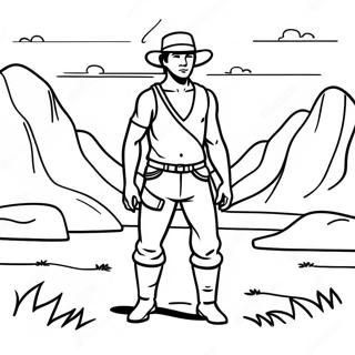 Survivor In A Deserted Landscape Coloring Page 62384-49366