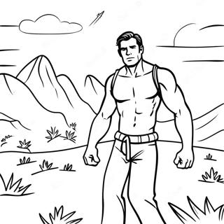 Survivor In A Deserted Landscape Coloring Page 62384-49367