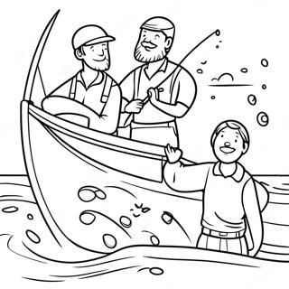 Joyful Fishers Of Men Coloring Page 62404-49386