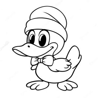 Donald Duck In A Santa Hat Coloring Page 62444-49419