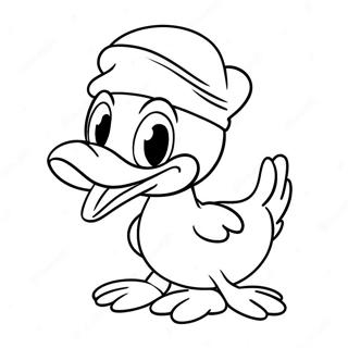 Donald Duck In A Santa Hat Coloring Page 62444-49420