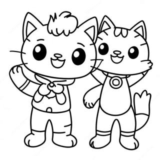 Adventurous Kid E Cats Coloring Page 62474-49452