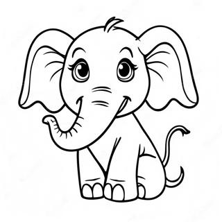 E Is For Elephant Coloring Pages