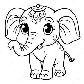 E Is For Elephant Coloring Page 62523-49474