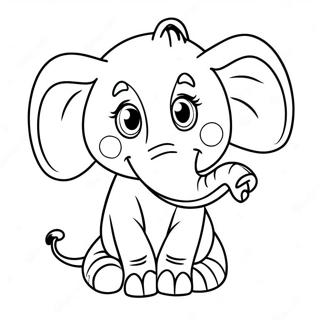 E Is For Elephant Coloring Page 62523-49475