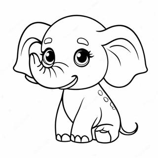 Cute Baby Elephant Coloring Page 62524-49485