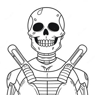 Skull Trooper Coloring Pages