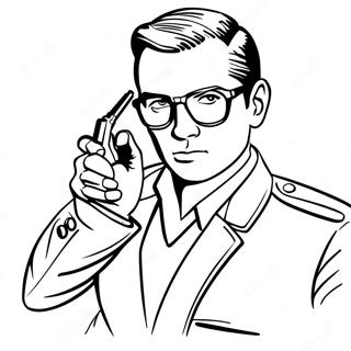 Secret Agent Coloring Page 62543-49502