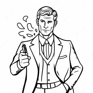 Secret Agent Coloring Page 62543-49503