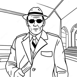 Secret Agent Coloring Page 62543-49504