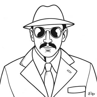 Stealthy Secret Agent In Disguise Coloring Page 62544-49494