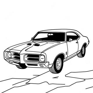 Pontiac Gto Muscle Car Coloring Page 62554-49513