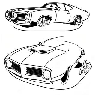 Pagini De Colorat Cu Mașina Sport Pontiac Gto 62554-49515