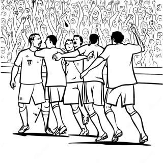 Bayern Munich Players In Action Coloring Page 62594-49529