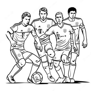 Bayern Munich Players In Action Coloring Page 62594-49530