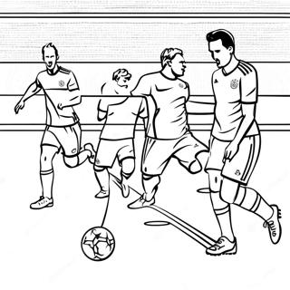 Bayern Munich Players In Action Coloring Page 62594-49531