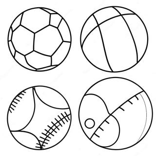 Sports Balls Coloring Pages