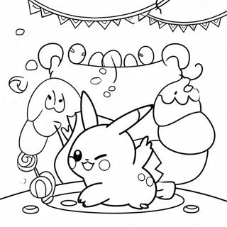 ポケモンの誕生日祝い ぬりえページ 62633-49563