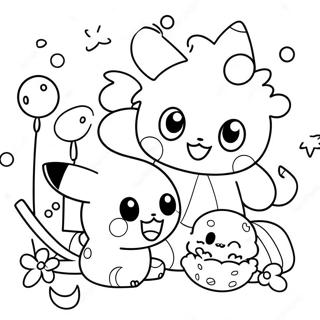 Pokemon Birthday Coloring Pages