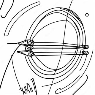 Colorful Archery Bow And Arrow Coloring Page 62654-49589