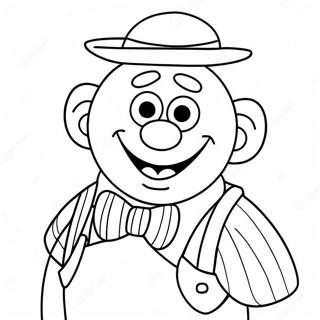 Funny Ernie With A Big Smile Coloring Page 62684-49640