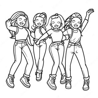 Itzy Members Dancing Coloring Page 62694-49610