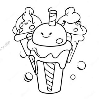 Ice Scream Coloring Pages