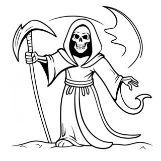 Grim Reaper With Scythe Coloring Page 6271-4986