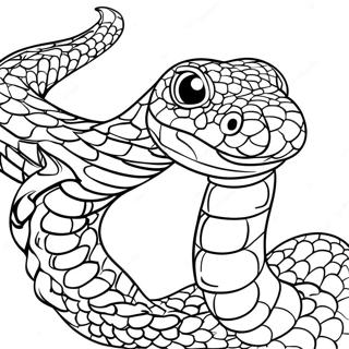 Colorful Viper Slithering Coloring Page 62724-49636