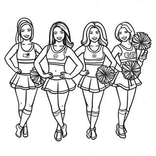 Steelers Cheerleaders Coloring Page 6291-5006