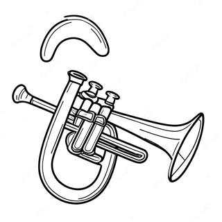 Trumpet Coloring Pages