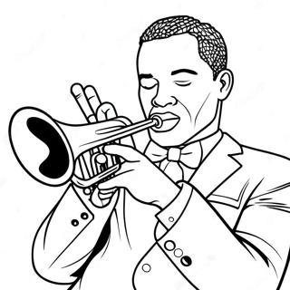 Jazz Trumpet Player Coloring Page 63004-49846