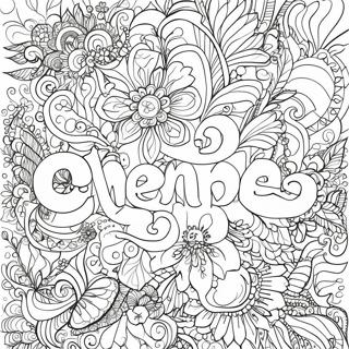 Colorful Words Coloring Page 6301-5016