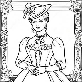 Elegant Victorian Lady Coloring Page 63144-49981