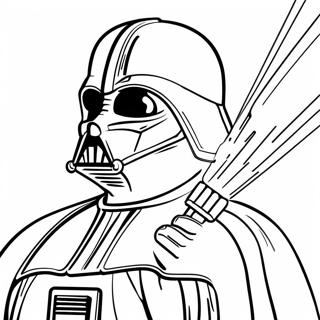 Darth Vader With Lightsaber Coloring Page 631-502