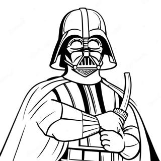 Darth Vader With Lightsaber Coloring Page 631-504