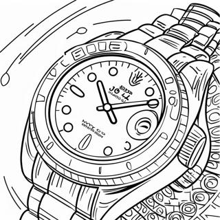 Luxury Rolex Watch Coloring Page 63204-50023