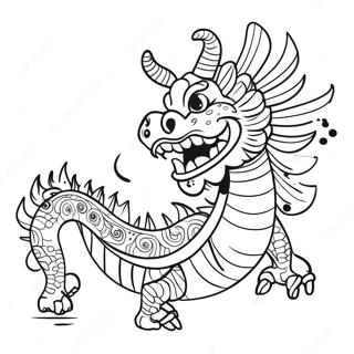 Festive Dragon Dance Coloring Page 6321-5041