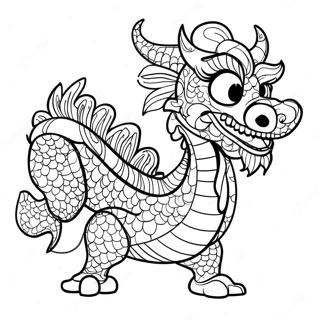 Festive Dragon Dance Coloring Page 6321-5043