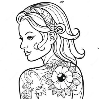 Realistic Tattoo Designs Coloring Page 63243-50041