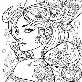 Realistic Tattoo Designs Coloring Page 63243-50043