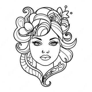 Realistic Tattoo Designs Coloring Page 63243-50044