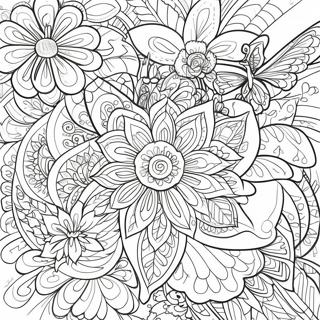 Intricate Floral Tattoo Coloring Page 63244-50054