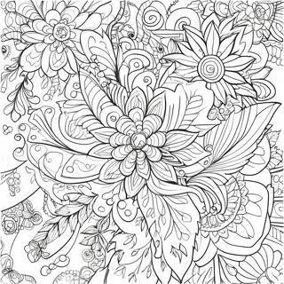 Intricate Floral Tattoo Coloring Page 63244-50055