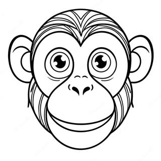 Monkey Face Coloring Pages