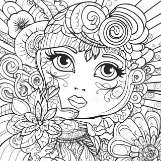 Vibrant Posca Art Coloring Page 63284-50091