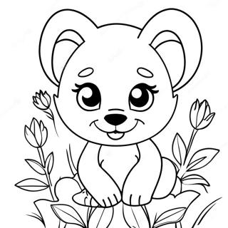 Kiara With Colorful Flowers Coloring Page 63374-50157